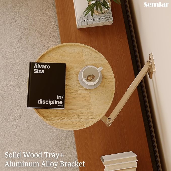 Wall Mounted Folding Table, Small Solid Wood Drop Down Floating Wall Desk - Image 3