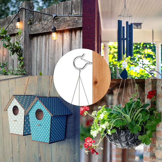 50 Pack Screw-in Hooks for Outdoor String Lights, Q Hanger Hooks for Outside - Image 3