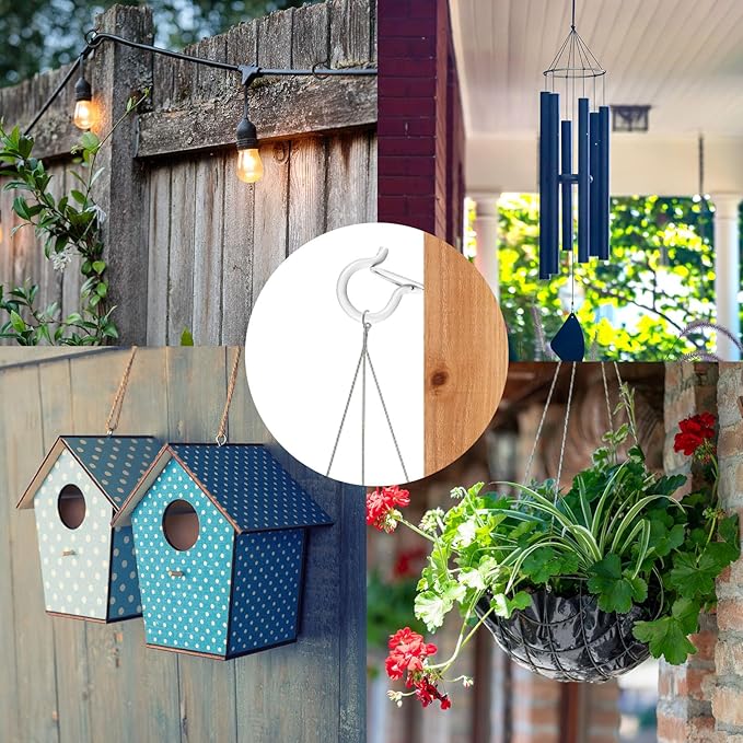 50 Pcs Screw-in Hooks for Outdoor String Lights, Q Hangers Hooks for Outside - Image 3