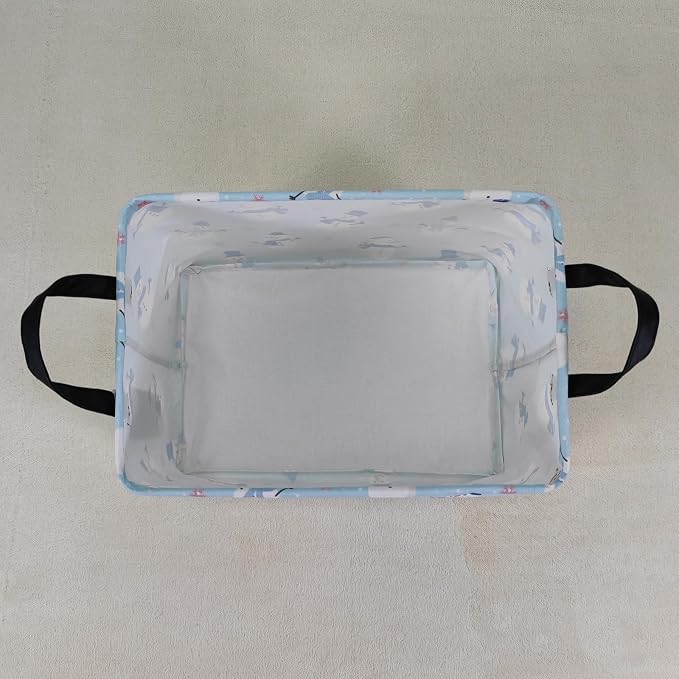 LANGYASHAN Rectangular Christmas Snowman Storage Basket - Image 8