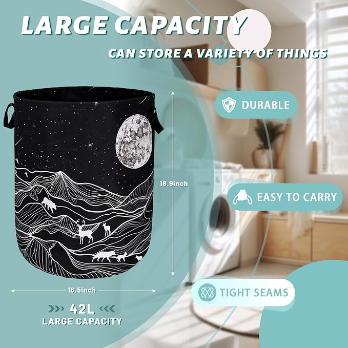 Mountain Laundry Basket Foldable - Image 2