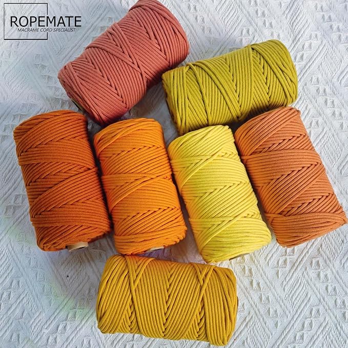 ROPEMATE 100% Cotton Braided Macrame Cord 3mm x110Yards Macramé Rope - Image 5