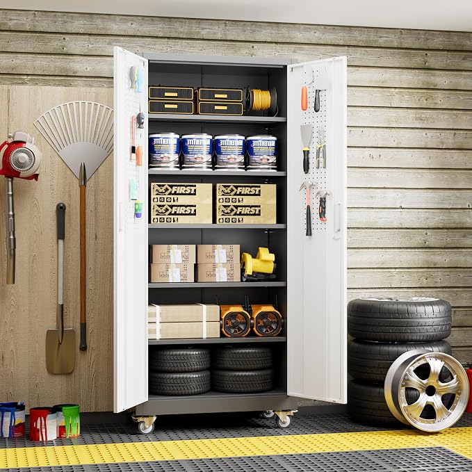 Aobabo Upgrade 71H''*32''W*16''D Metal Garage Storage Cabinet - Image 2