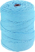 HARFINGTON Natural Macrame Cord 3mm x 328 Yards 4 Strand Twisted Cotton Macrame by HARFINGTON