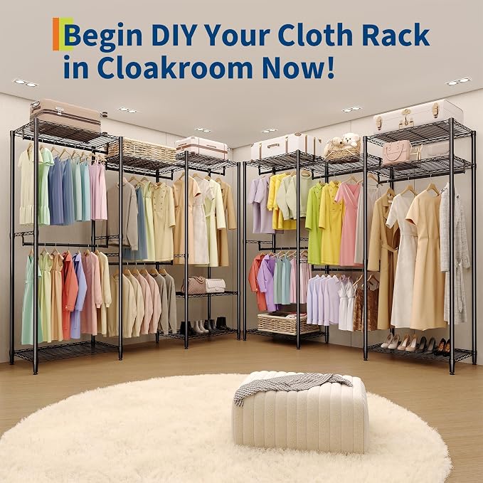 Clothes Rack for Hanging Clothes, Freestanding Garment Racks - Image 4