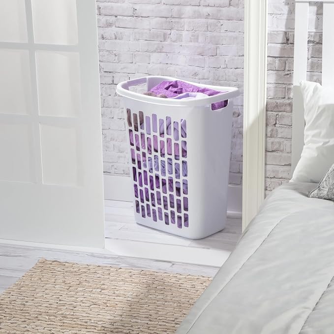 Rectangular Open Plastic Laundry Basket - Image 4