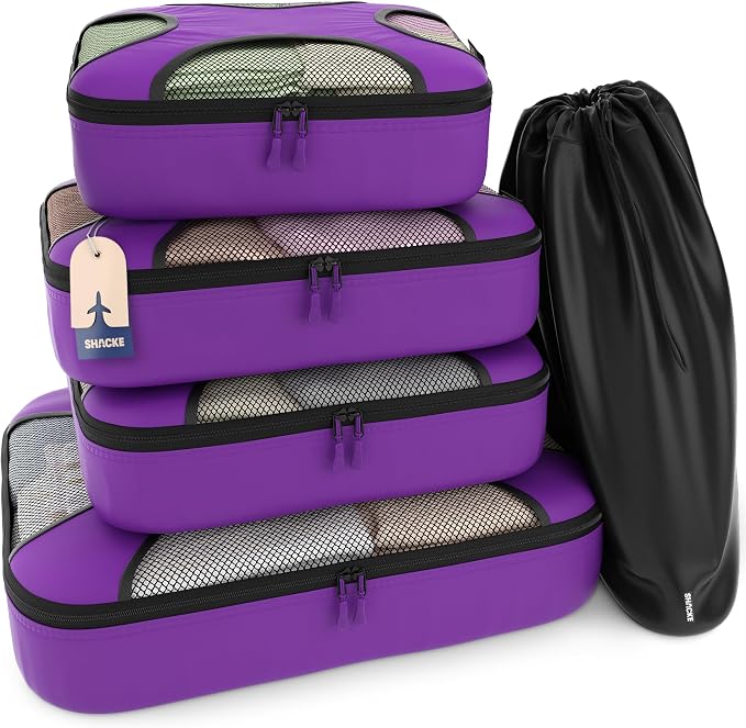 Shacke Packing Cubes for Travel 5 Set by Shacke