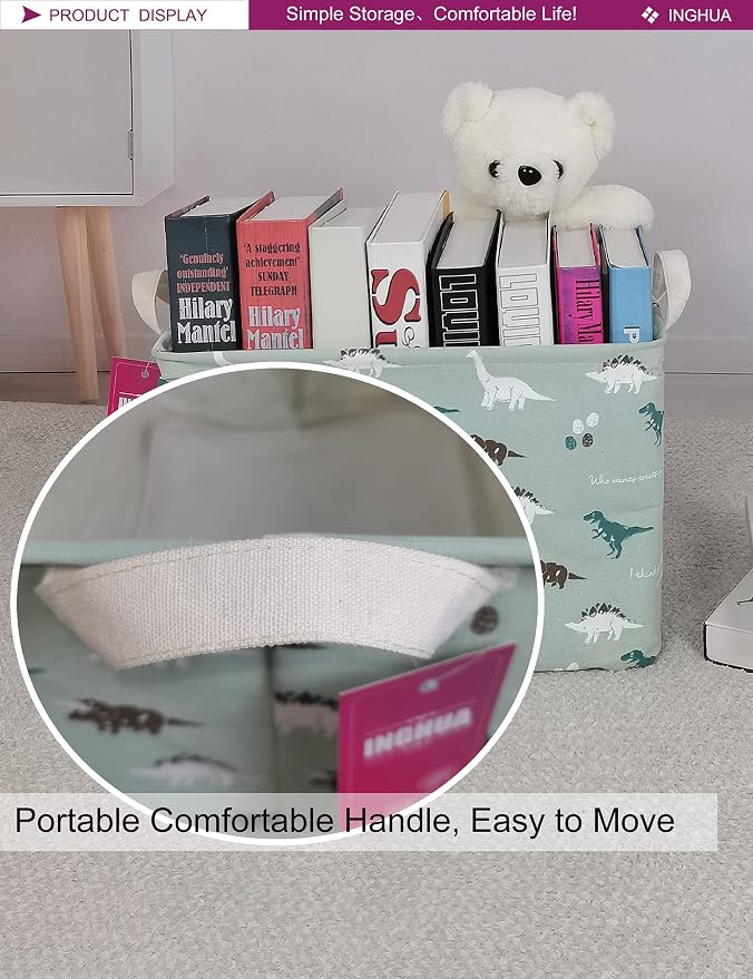 Rectangular Storage Basket Fabric Organizer Bin - Image 4