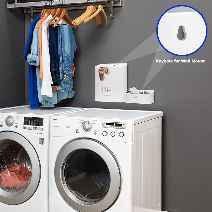 Magnetic Lint Bin for Laundry Room Organization and Storage, Waste Holder and - Image 6