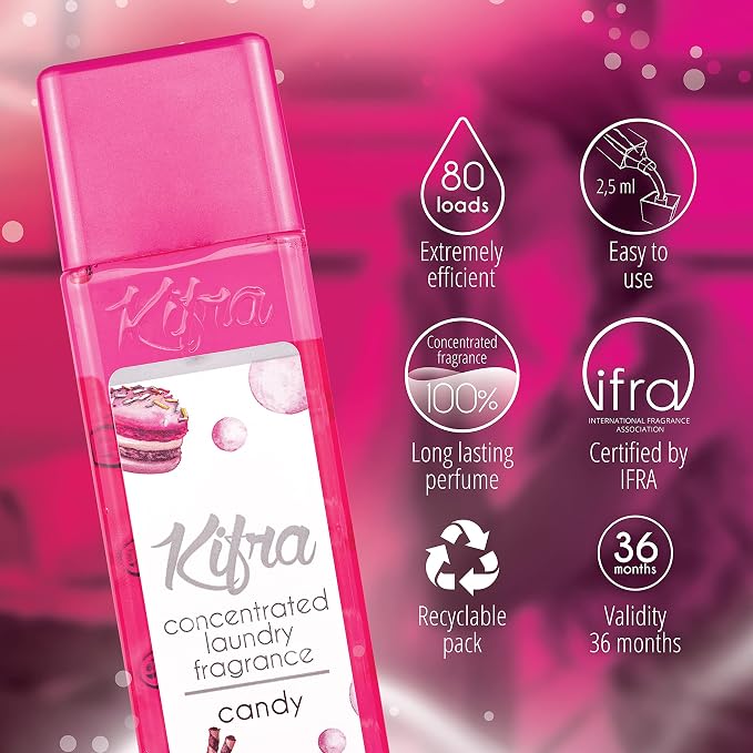 KIFRA CANDY Concentrated Laundry Fragrance 6.76 Fl Oz 200ml 80 Washing Cycles - Image 3