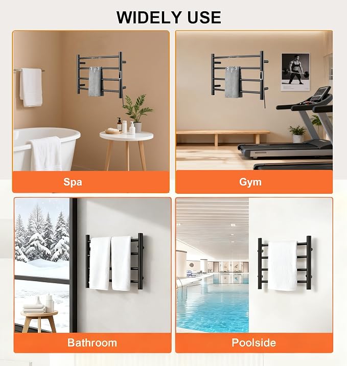 Electric Towel Warmer with Built-in Timer - Image 2