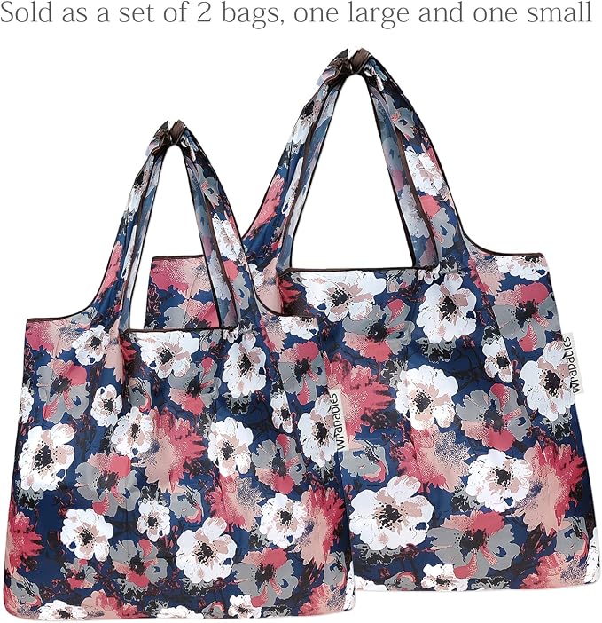 allydrew Large Foldable Tote Nylon Reusable Grocery Bag - Image 3