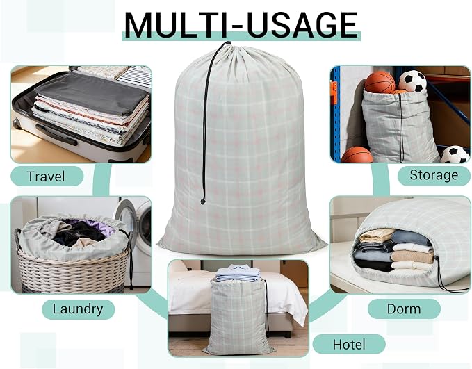 ZPECC Bulk Travel Laundry Bag, Extra Large Heavy Duty Laundry Bags 24 Pack - Image 3