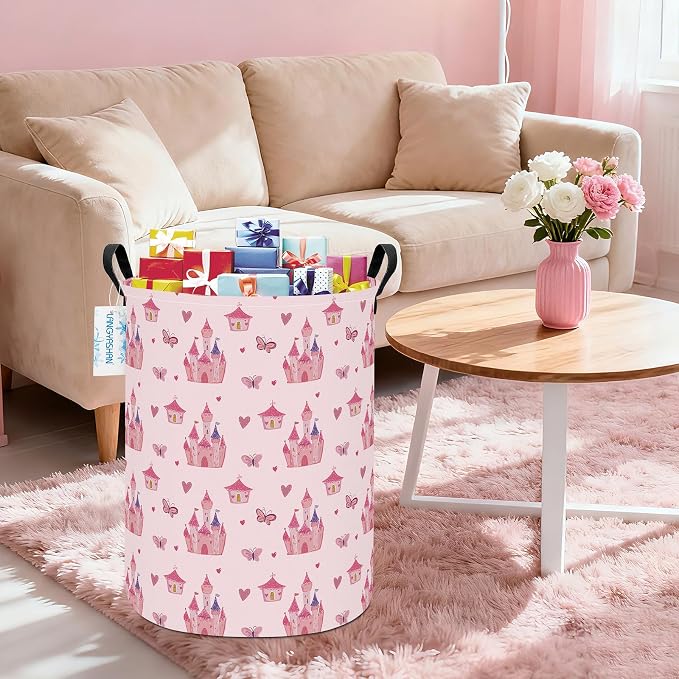 LANGYASHAN Laundry Basket Canvas Fabric Collapsible Organizer Basket - Image 6