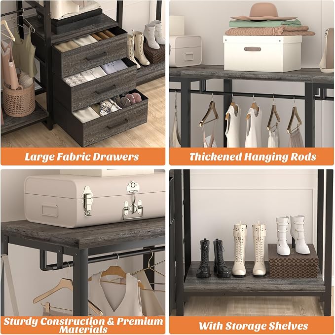 Aheaplus Garment Rack Heavy Duty Clothes Rack - Image 6