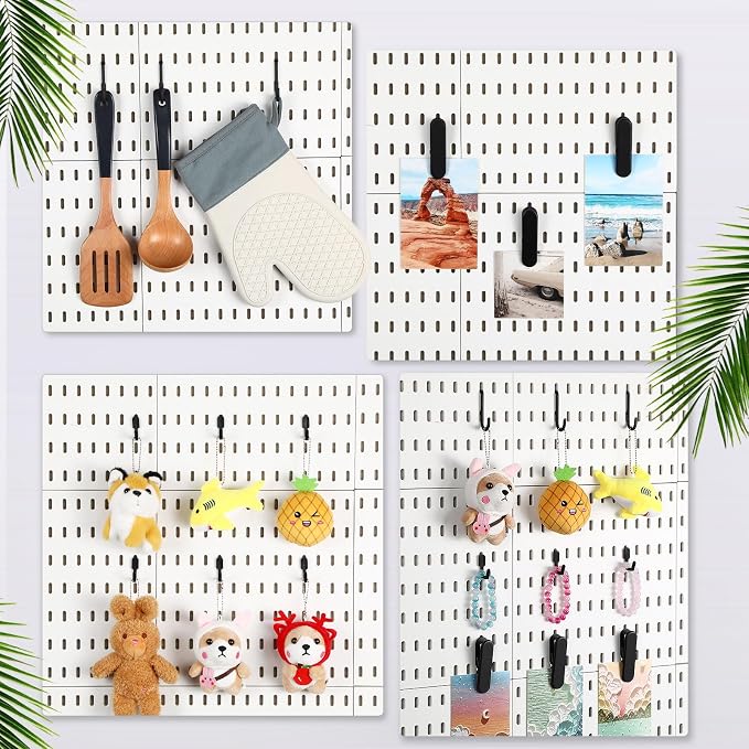 Kathfly 30pcs Pegboard Accessories 10 Clips 20 Hooks, Peg Board Accessory Kit - Image 6