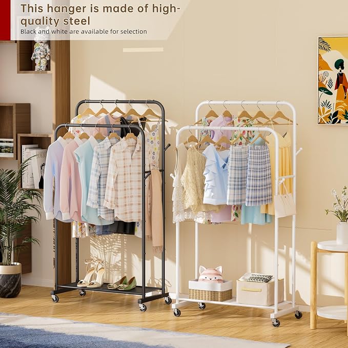 Clothes Garment Coat Rack Drying Clothing Racks Metal Freestanding - Image 5