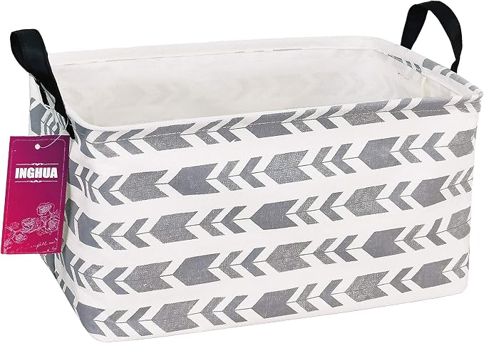 Rectangular Storage Basket Fabric Organizer Bin by INGHUA