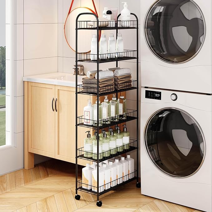 10in 6 Tier Slim Storage Cart - Image 7