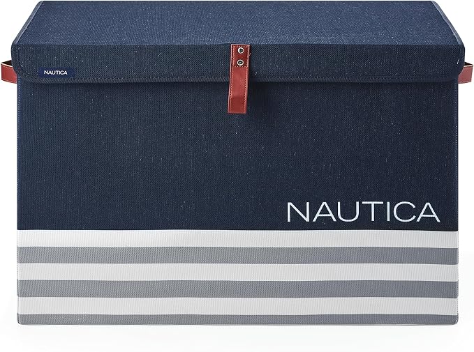 Nautica - Laundry Basket, Large Foldable Hamper & Storage Bin by Nautica