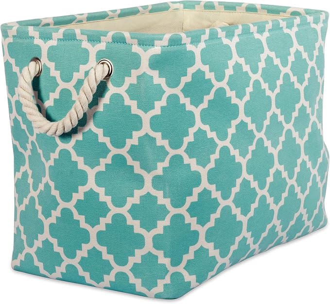 DII Polyester Container with Handles, Lattice Storage Bin by DII
