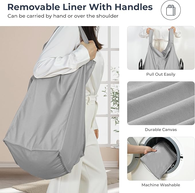 STO STO Laundry Hamper 4 Section, 140L Rolling Laundry Sorter Cart - Image 4