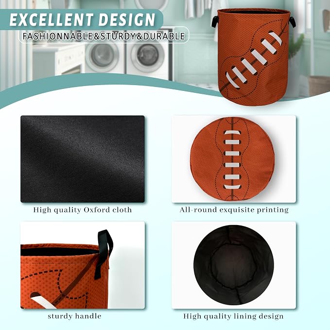 Football Laundry Basket Foldable - Image 4