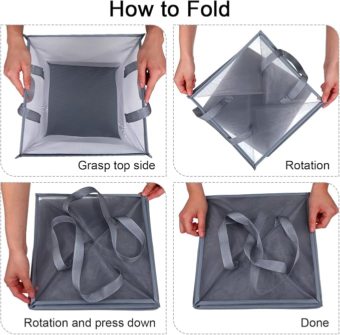 4 Pack Popup Laundry Hamper 13 Inch Collapsible Laundry Baskets - Image 4