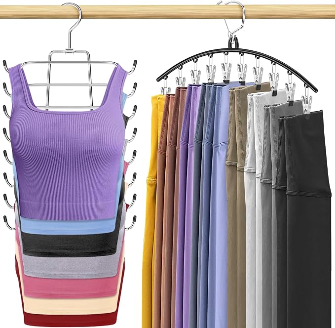2 Pack Legging Hangers for Closet Organizer, 1 Pants Hangers by Besslly
