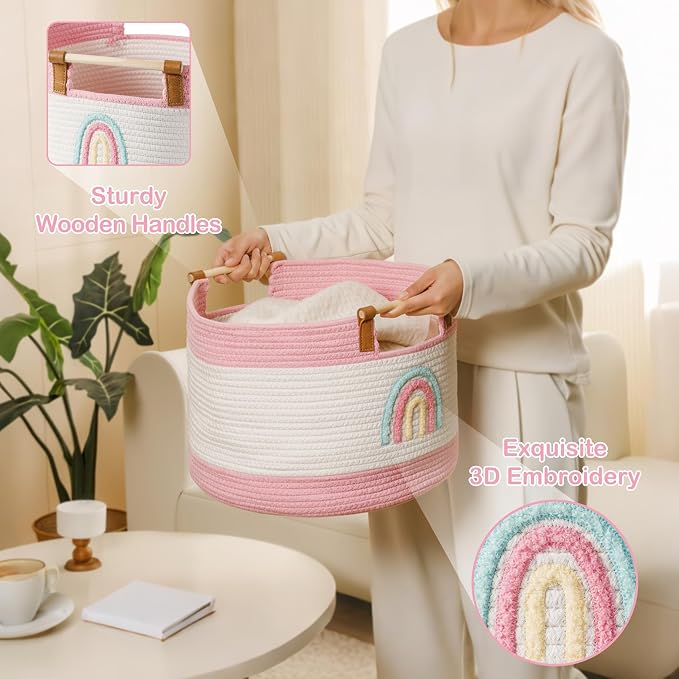 Toy Storage Bin Box for Kids Stuffed Animal Storage Basket for Blanket Baskets - Image 5