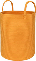 Large Orange Laundry Basket, XL Cotton Rope Toy Bin by MEGASKET