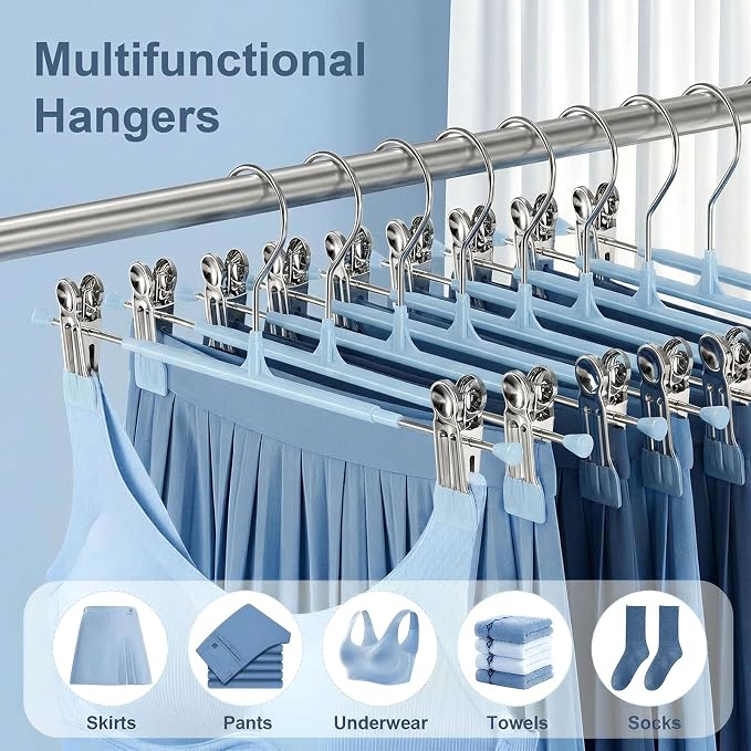 POZEAN Pants Hangers with Clips - Image 3