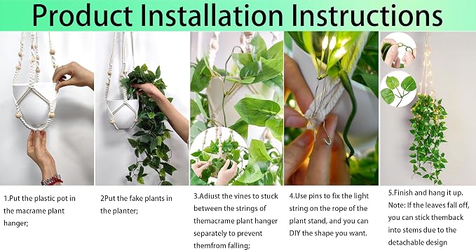 2 Pack Macrame Plant Hanger - Image 2