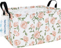 LANGYASHAN Rectangular Storage Bin Collapse Canvas Fabric Cartoon Storage Basket by LANGYASHAN