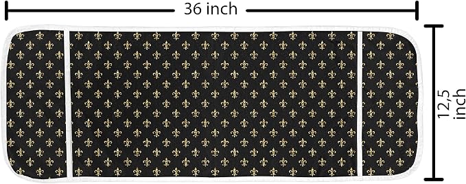 Ambesonne Fleur De Lis Microwave Oven Cover, Old Fashioned Baroque Background - Image 2