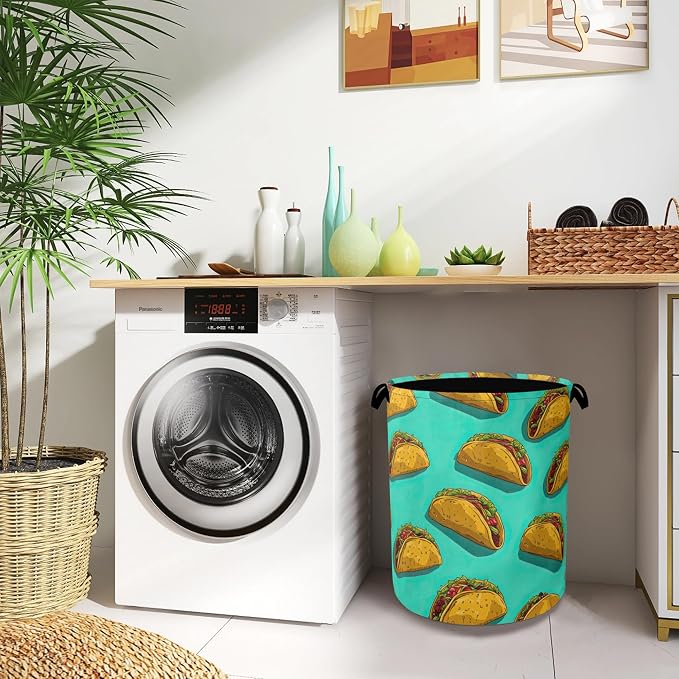 Mexican Taco Laundry Hamper, Dirty Clothes Laundry Basket - Image 8