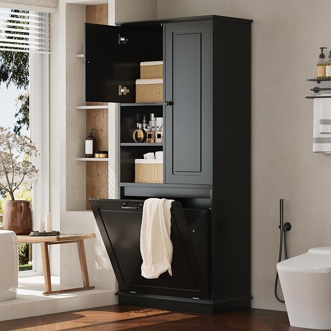 68" Tall Bathroom Storage Cabinet - Image 3