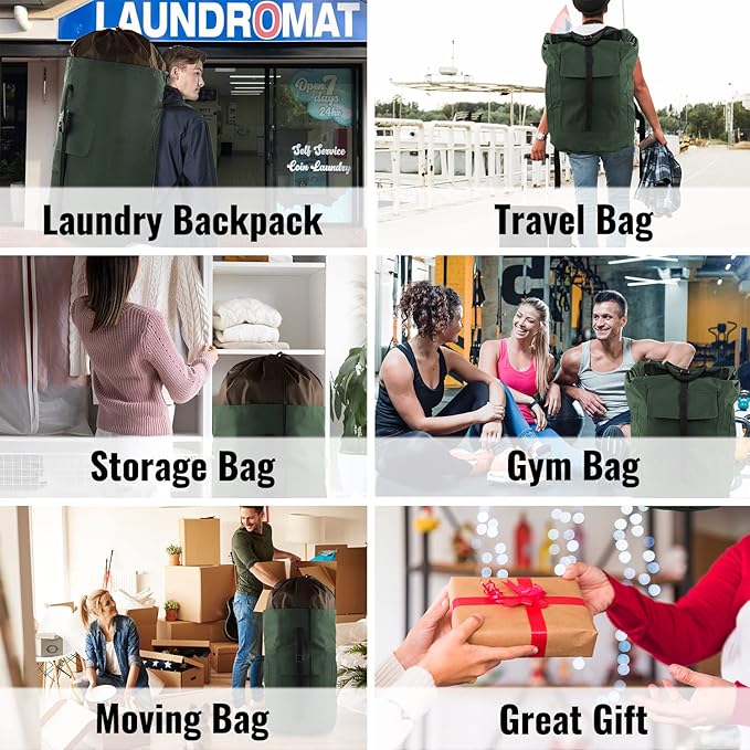 Laundry Bag Backpack, 125L Extra Large Laundry Backpack - Image 7