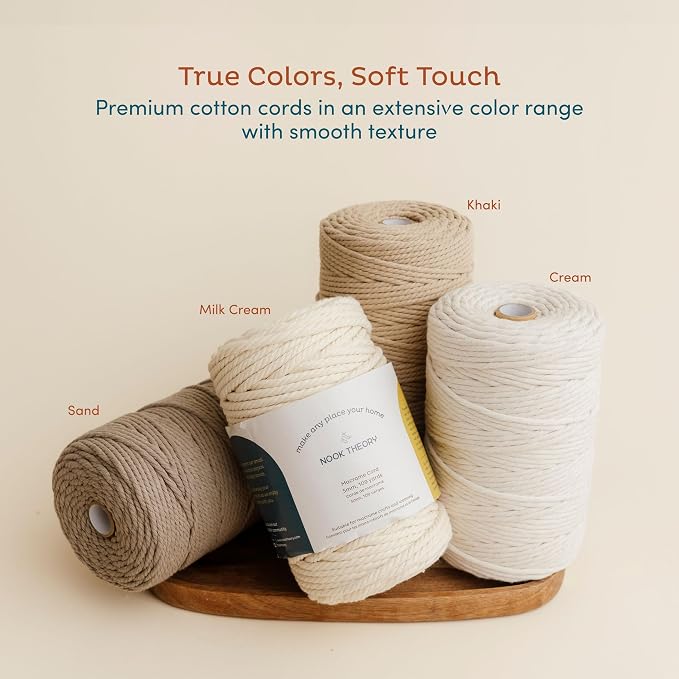 Nook Theory Macrame Cord - 5mm 109 Yards Cotton Rope - Image 6