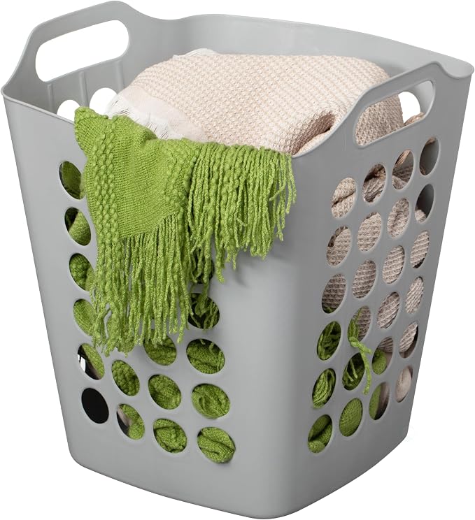 Flexible Plastic Laundry Basket by Basicwise