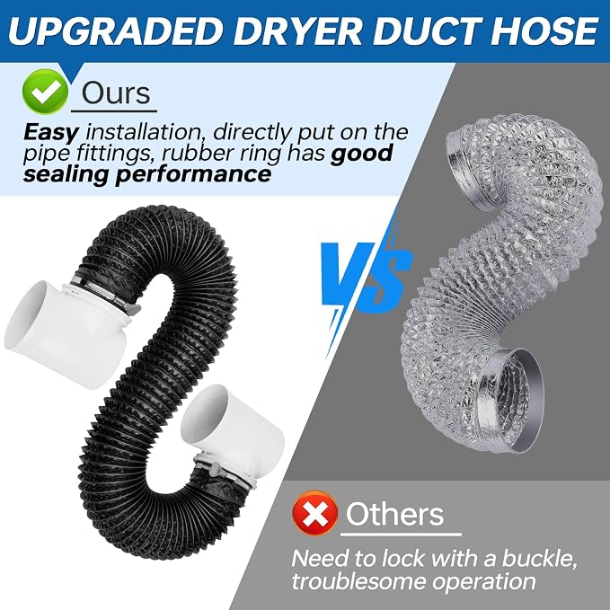 Dryer Vent Connector Kit with 90 Degree Elbow & 6-Layer Flexible Hose, - Image 7
