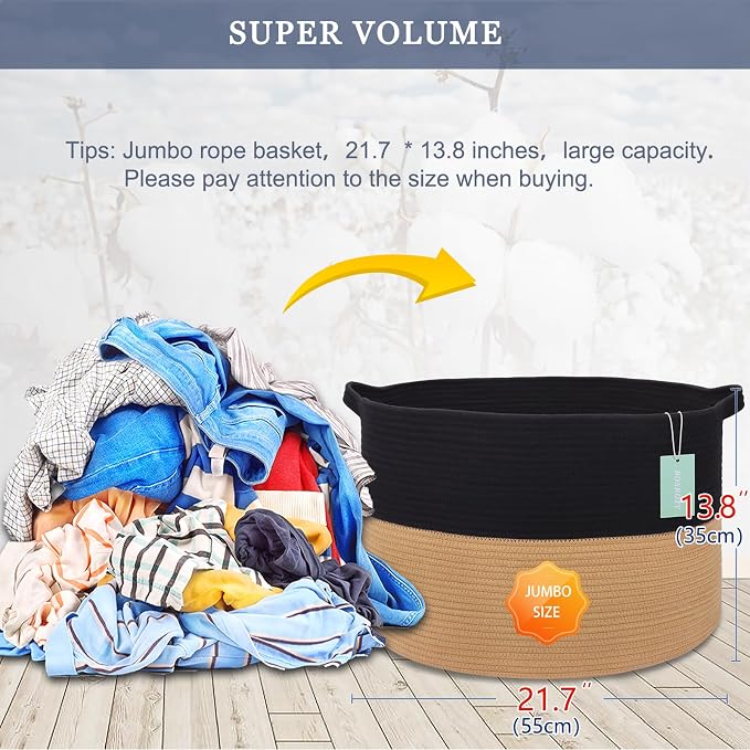 Extra Large Blanket Basket 87L, Laundry Hamper, Baby Nursery Hamper - Image 2