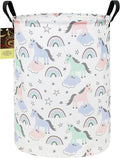 HUNRUNG Laundry Hamper, Large Canvas Fabric Lightweight Storage Basket Toy by HUNRUNG