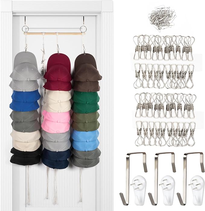 Over Door Hat Organizer Hanging Baseball Hat Organizer Storage by Funria