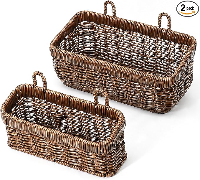 AceList Wall Hanging Basket, Boho Style Hand-Woven Hanging Storage Baskets by AceList