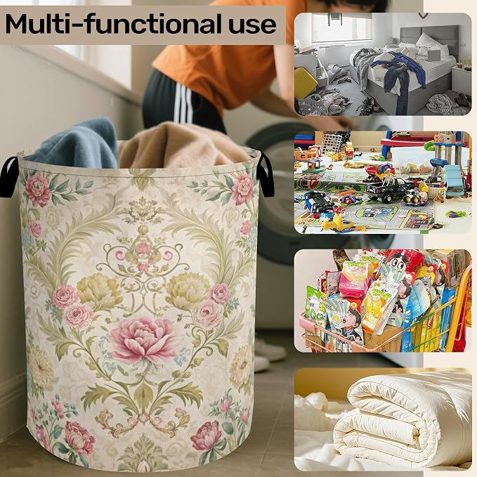 Shabby Chic Rose Laundry Basket - Image 6