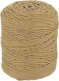 HARFINGTON Natural Macrame Cord 3mm x 328 Yards 4 Strand Twisted Cotton Macrame by HARFINGTON