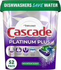 Cascade Platinum Plus ActionPacs Dishwasher Detergent Pods, Dishwasher Soap by Cascade