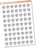Hand Doodled Laundry Basket Icon Planner Stickers | Icon Chore Labels, Cleaning by Orange+Umbrella+Co
