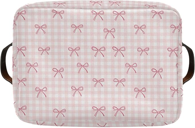 Wamika Pink Cherry Bow Storage Basket - Image 8